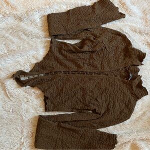 Fashion Nova Brown Textured Women's Sweater